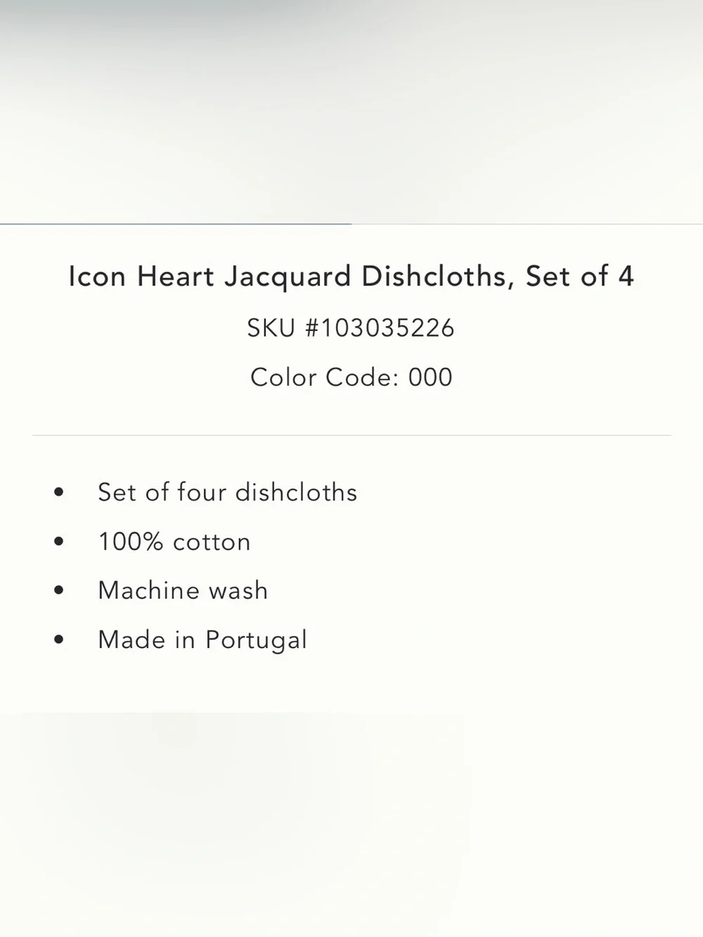 Anthropologie NWT Icon Heart Jacquard Dishcloths, Set of 4